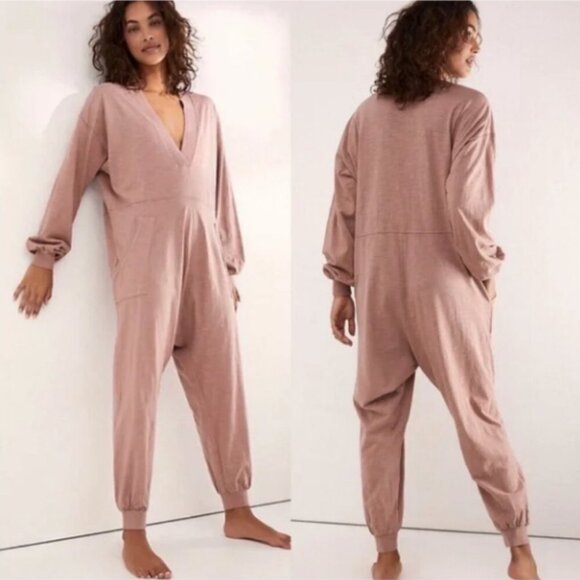 Free People Just Because Onesie Jumpsuit ~ M - Picture 2 of 3